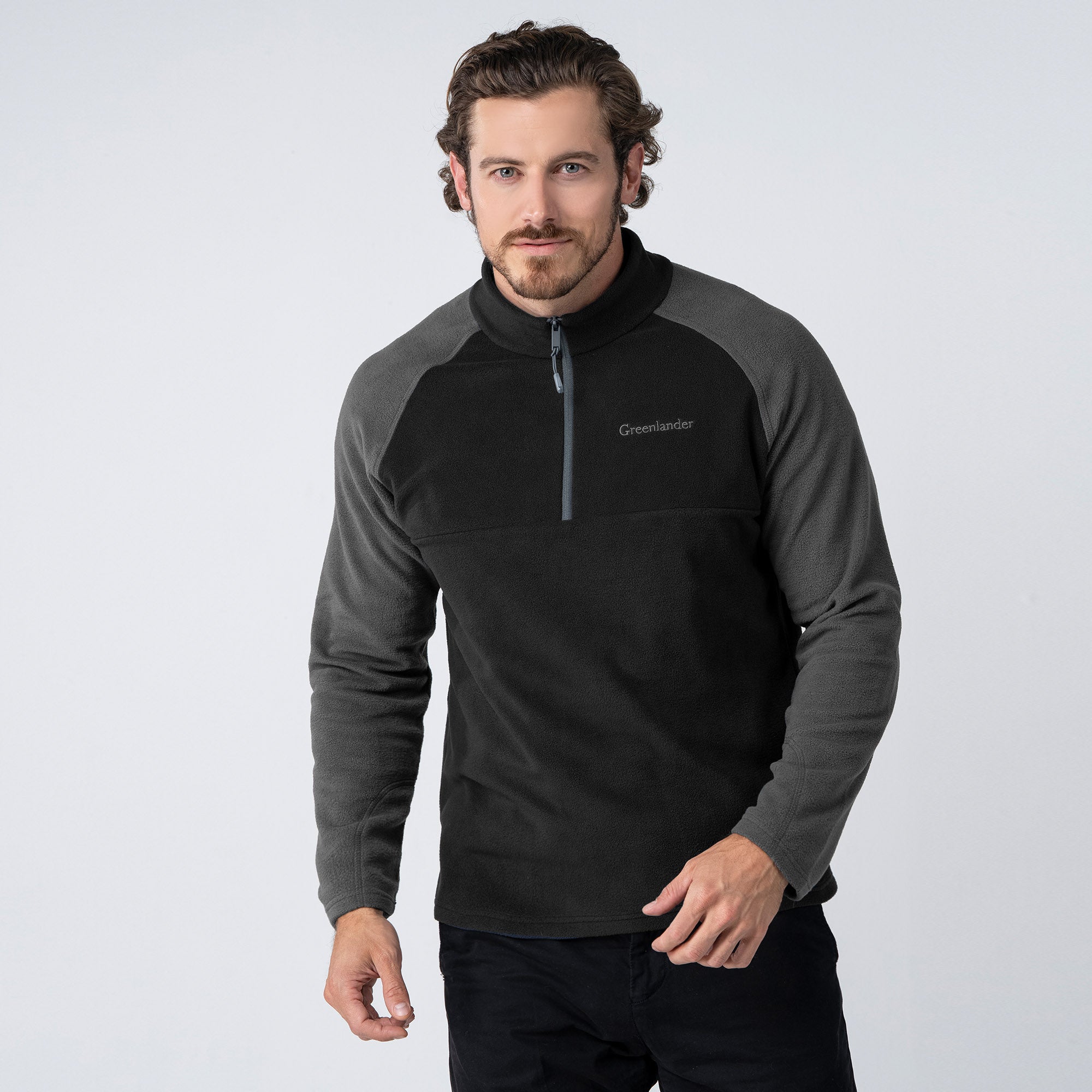 Sudadera Fleece para Hombre con Medio Cierre y Cuello Alto | Greenlander