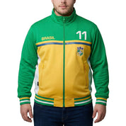 Sudadera Plus Size Deportiva de Brasil para Hombre Futbolera