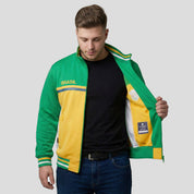 Sudadera Plus Size Deportiva de Brasil para Hombre Futbolera