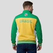 Sudadera Plus Size Deportiva de Brasil para Hombre Futbolera