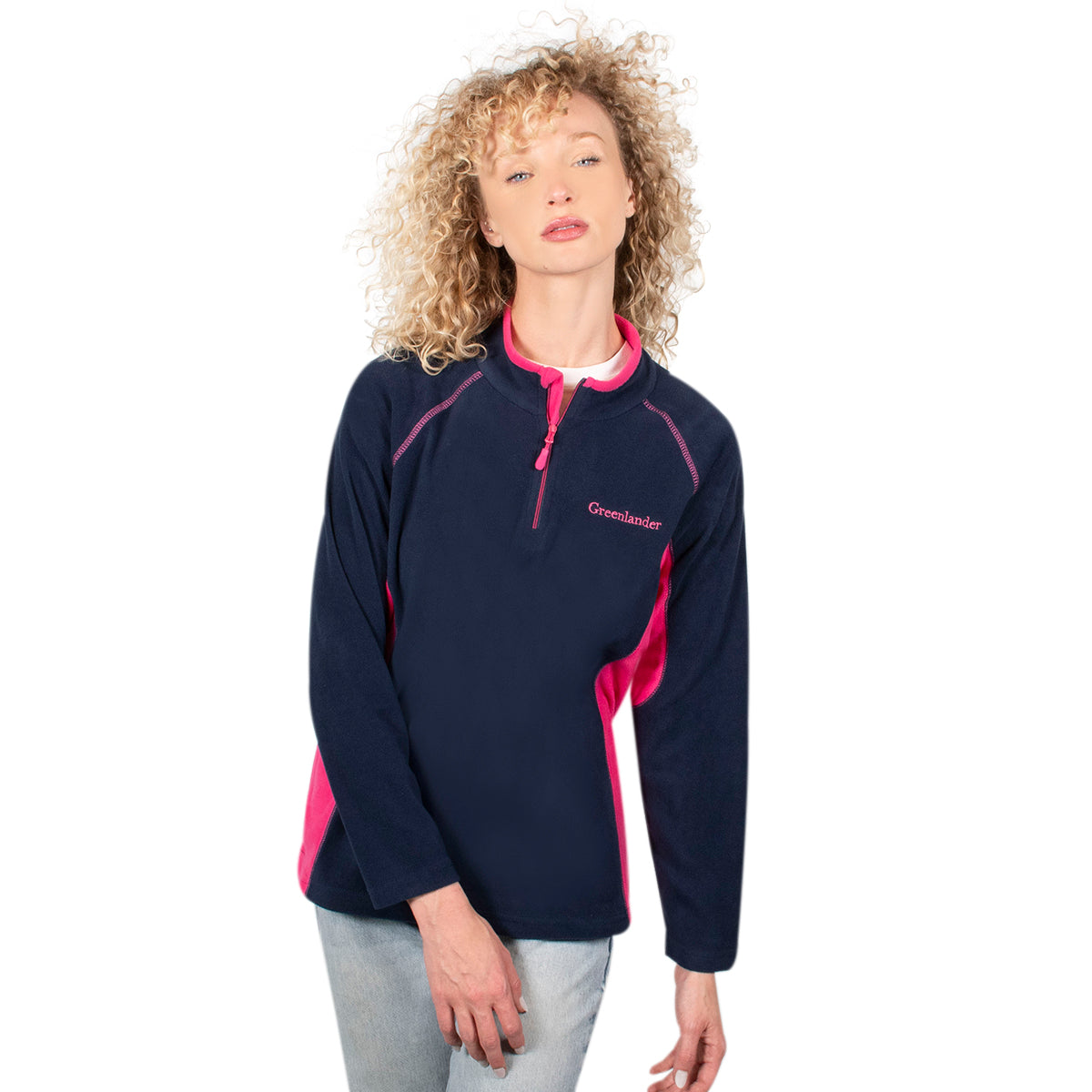 Sudadera Fleece para Mujer con Medio Cierre y Cuello Alto | Greenlander