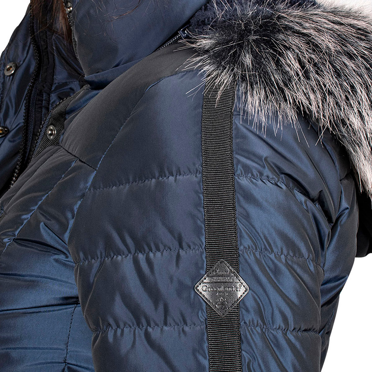 Chamarra Puffer Larga para Mujer con Gorro y Detalle de Pelo | Greenlander