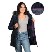 Chamarra Puffer Larga para Mujer con Gorro y Detalle de Pelo | Greenlander