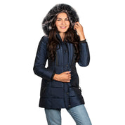 Chamarra Puffer Larga para Mujer con Gorro y Detalle de Pelo | Greenlander
