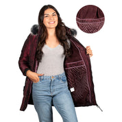 Chamarra Puffer Larga para Mujer con Gorro y Detalle de Pelo | Greenlander