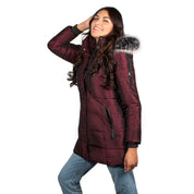 Chamarra Puffer Larga para Mujer con Gorro y Detalle de Pelo | Greenlander