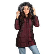 Chamarra Puffer Larga para Mujer con Gorro y Detalle de Pelo | Greenlander