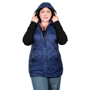 Chaleco Con Gorro Desmontable Mujer Plus Size