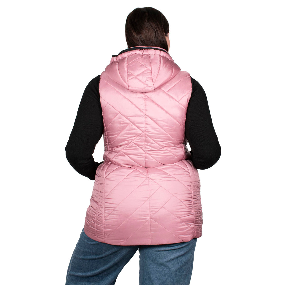 Chaleco Con Gorro Desmontable Mujer Plus Size