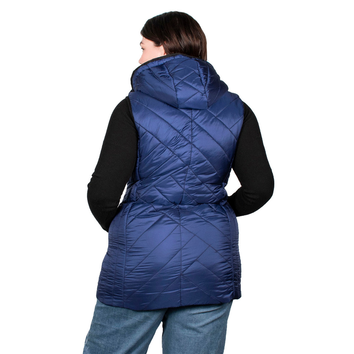 Chaleco Con Gorro Desmontable Mujer Plus Size