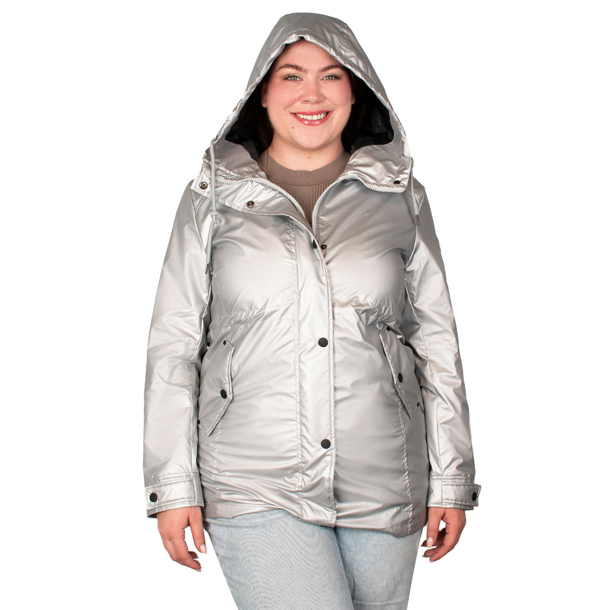 Chamarra Rompevientos Ligero Mujer Plus Size
