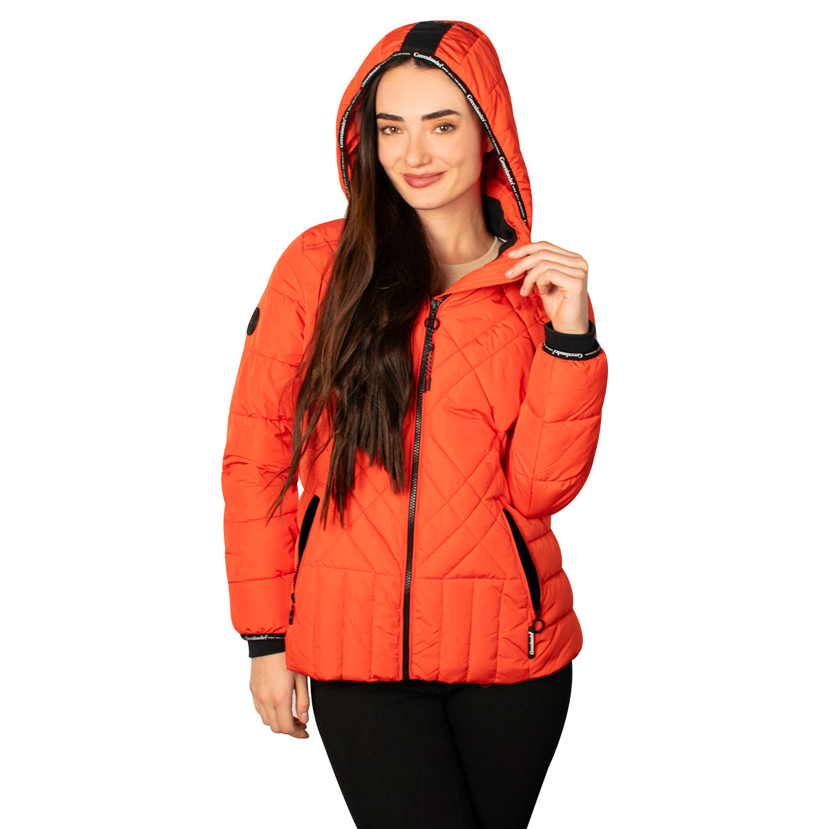 Chamarra Capitonada con Gorro Desmontable Mujer