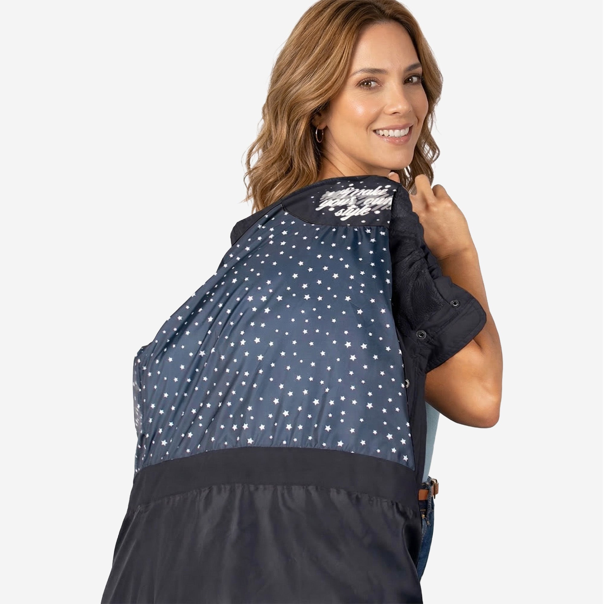 Chamarra Capitonada Con Gorro Desmontable para Mujer