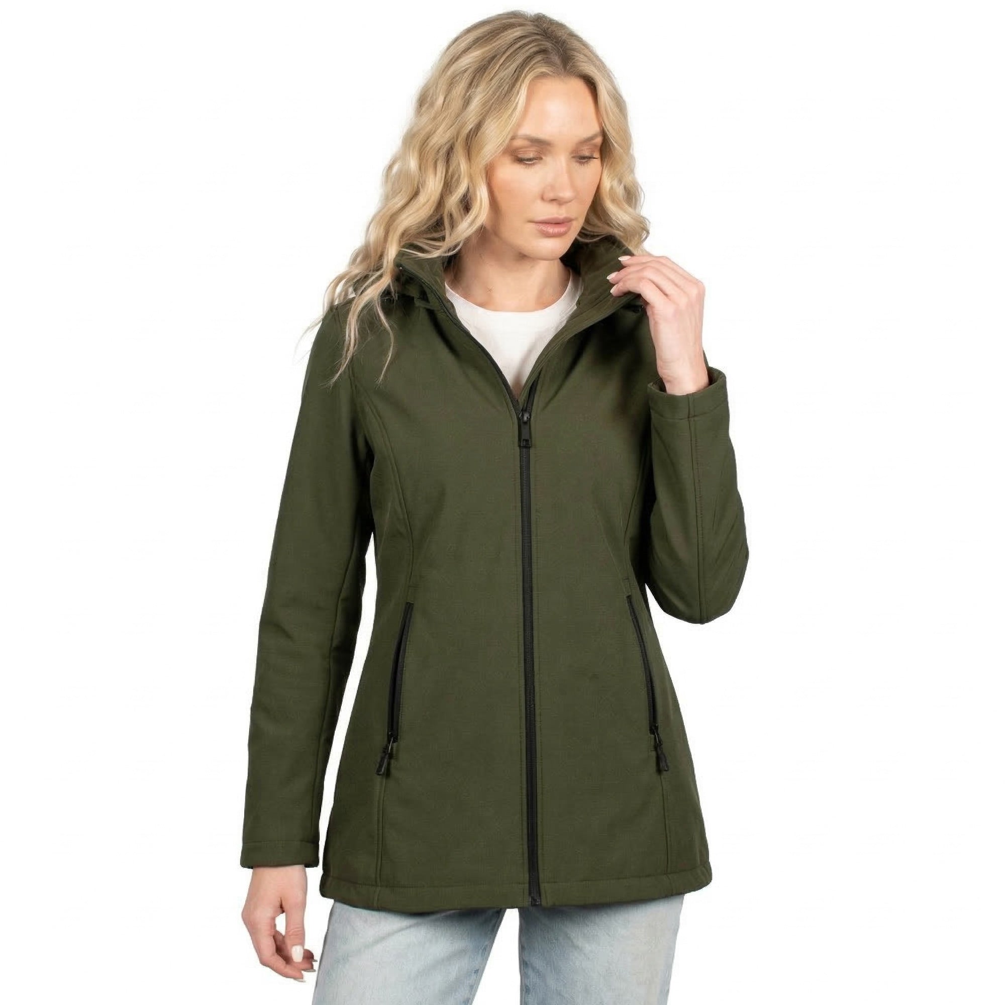 Chamarra Softshell Con Gorro Desmontable Greenlander Mujer