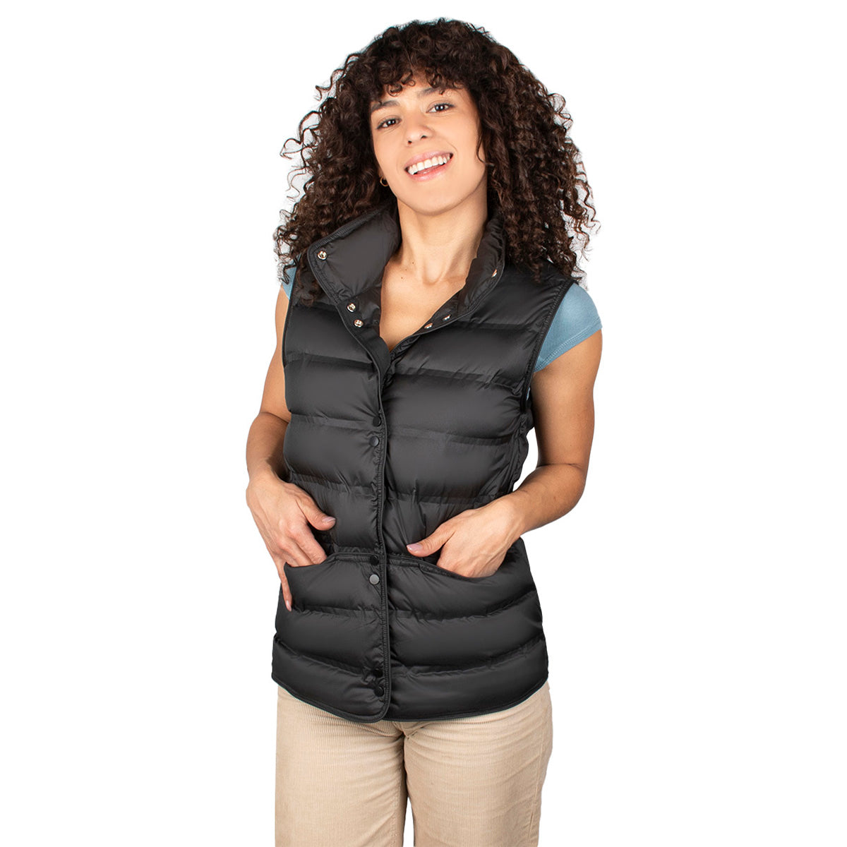 Chaleco Capitonado De Botones Greenlander Mujer