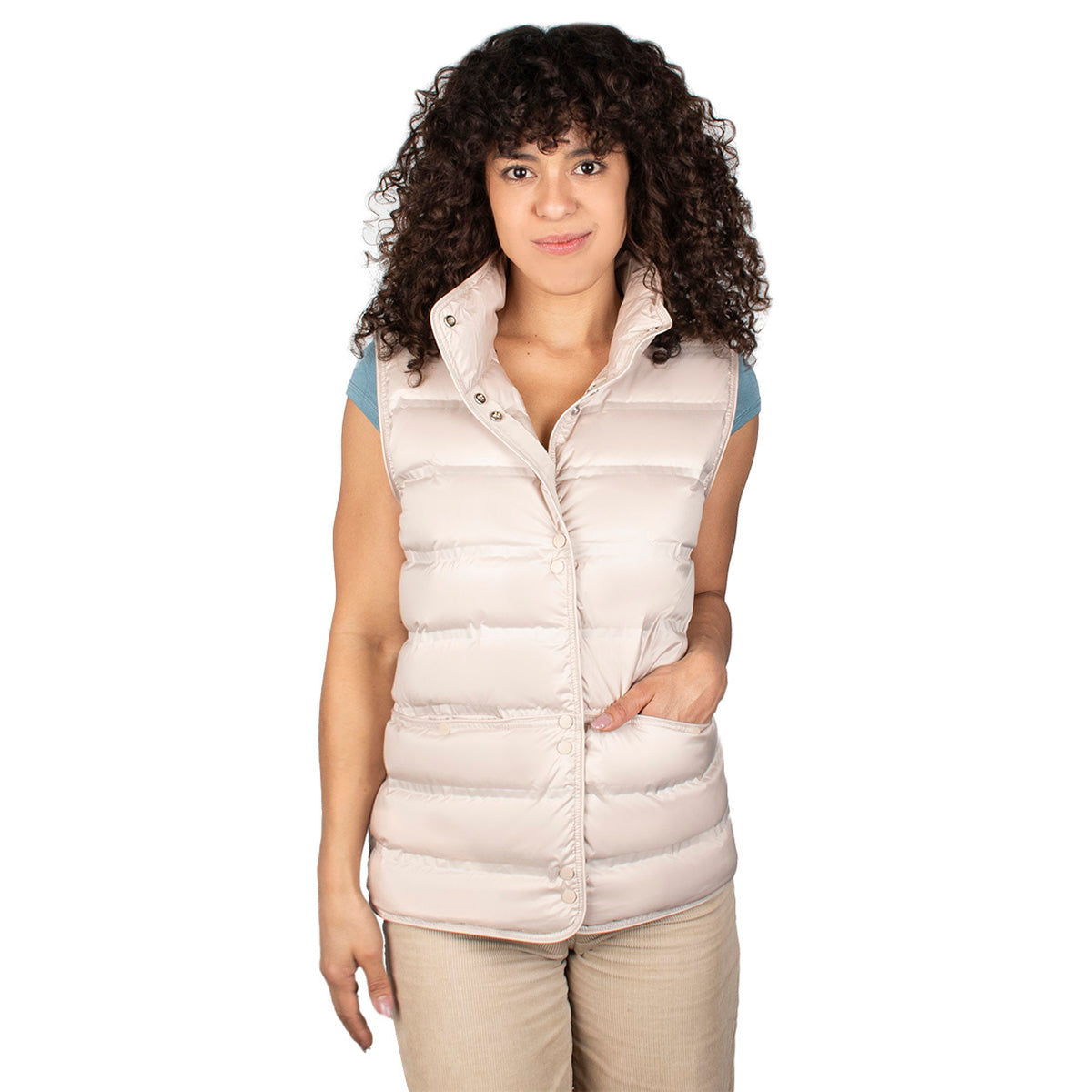 Chaleco Capitonado De Botones Greenlander Mujer