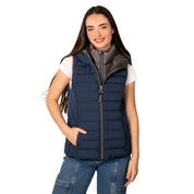 Chaleco Capitonado Con Gorro Mujer