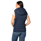 Chaleco Capitonado Con Gorro Mujer