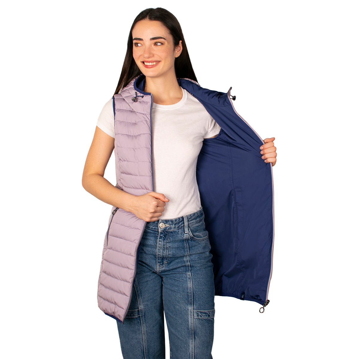 Chaleco Capitonado Doble Vista para Mujer