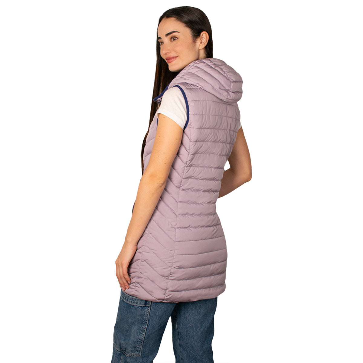 Chaleco Capitonado Doble Vista para Mujer