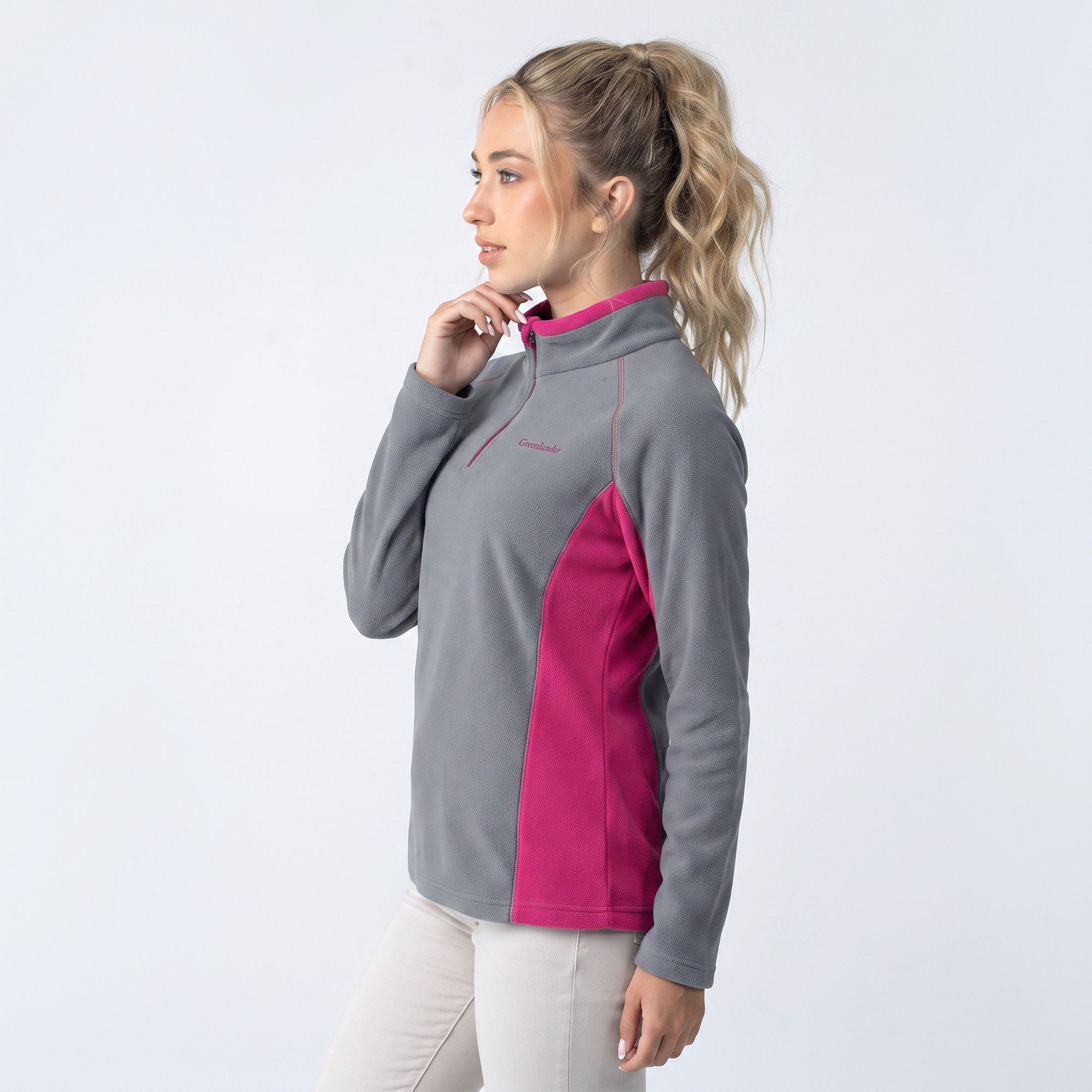 Sudadera Fleece para Mujer con Medio Cierre y Cuello Alto | Greenlander