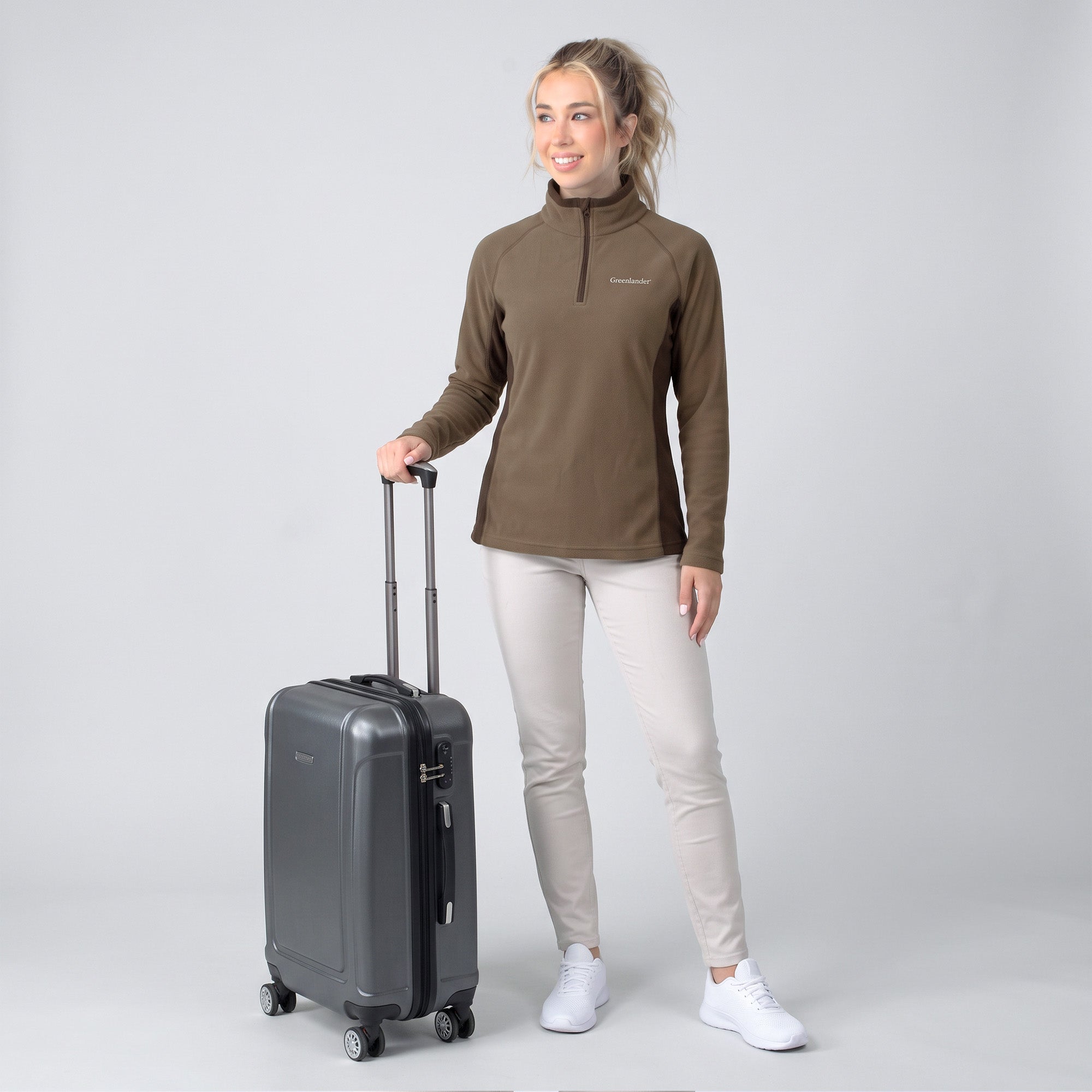 Sudadera Fleece para Mujer con Medio Cierre y Cuello Alto | Greenlander