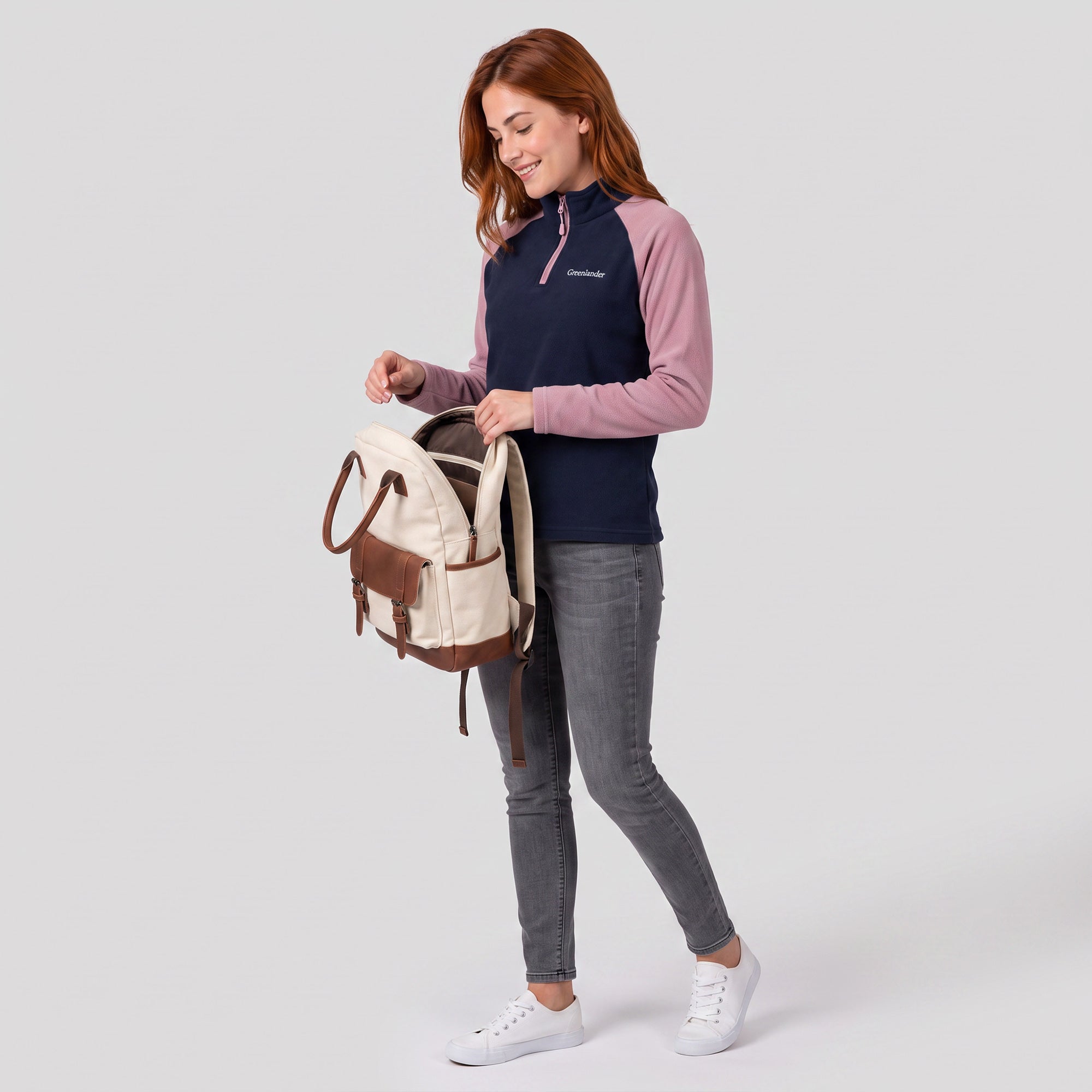 Fleece para dama con bolsas al costado | Greenlander México