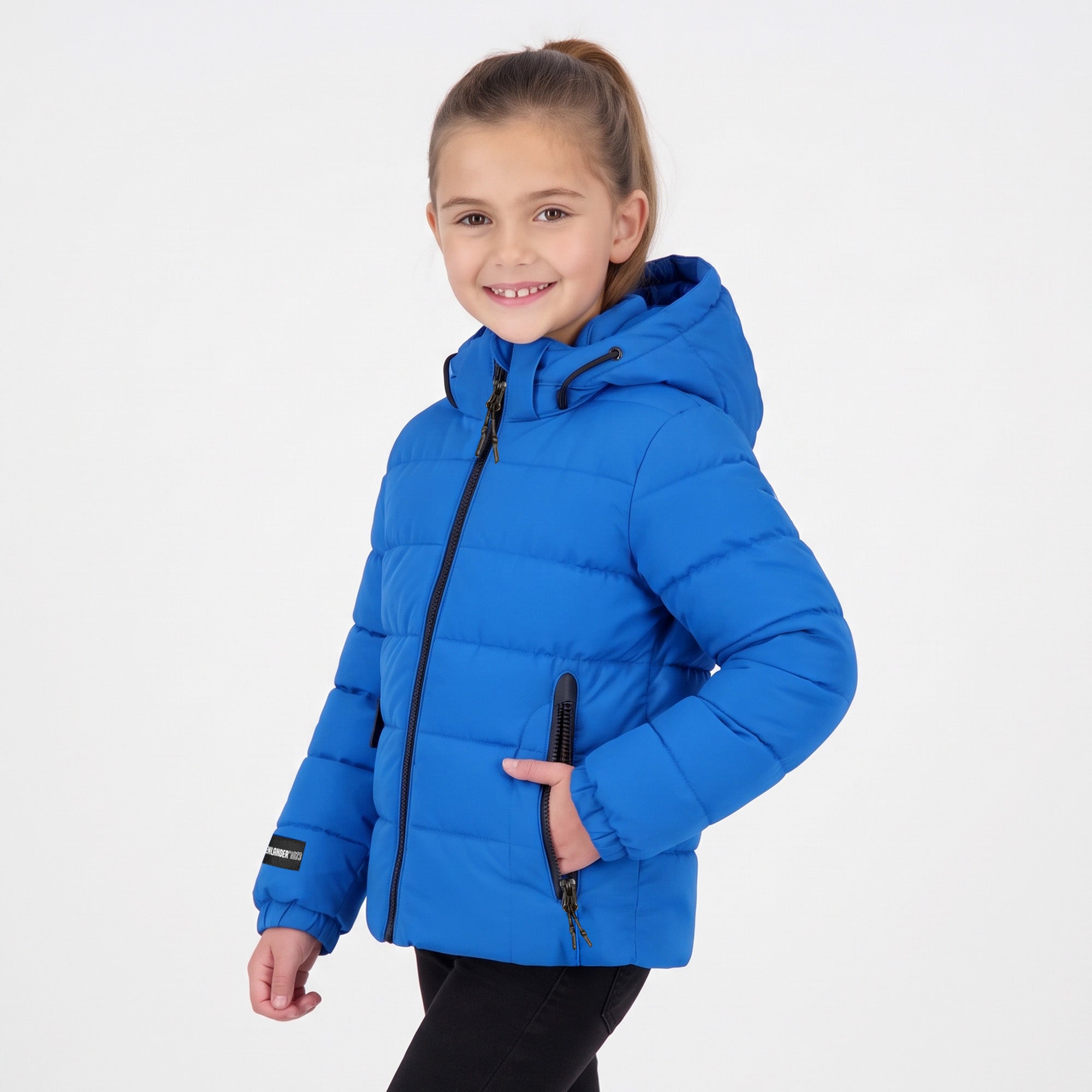 Chamarra Capitonada Para Niña Con Gorro Ajustable Greenlander