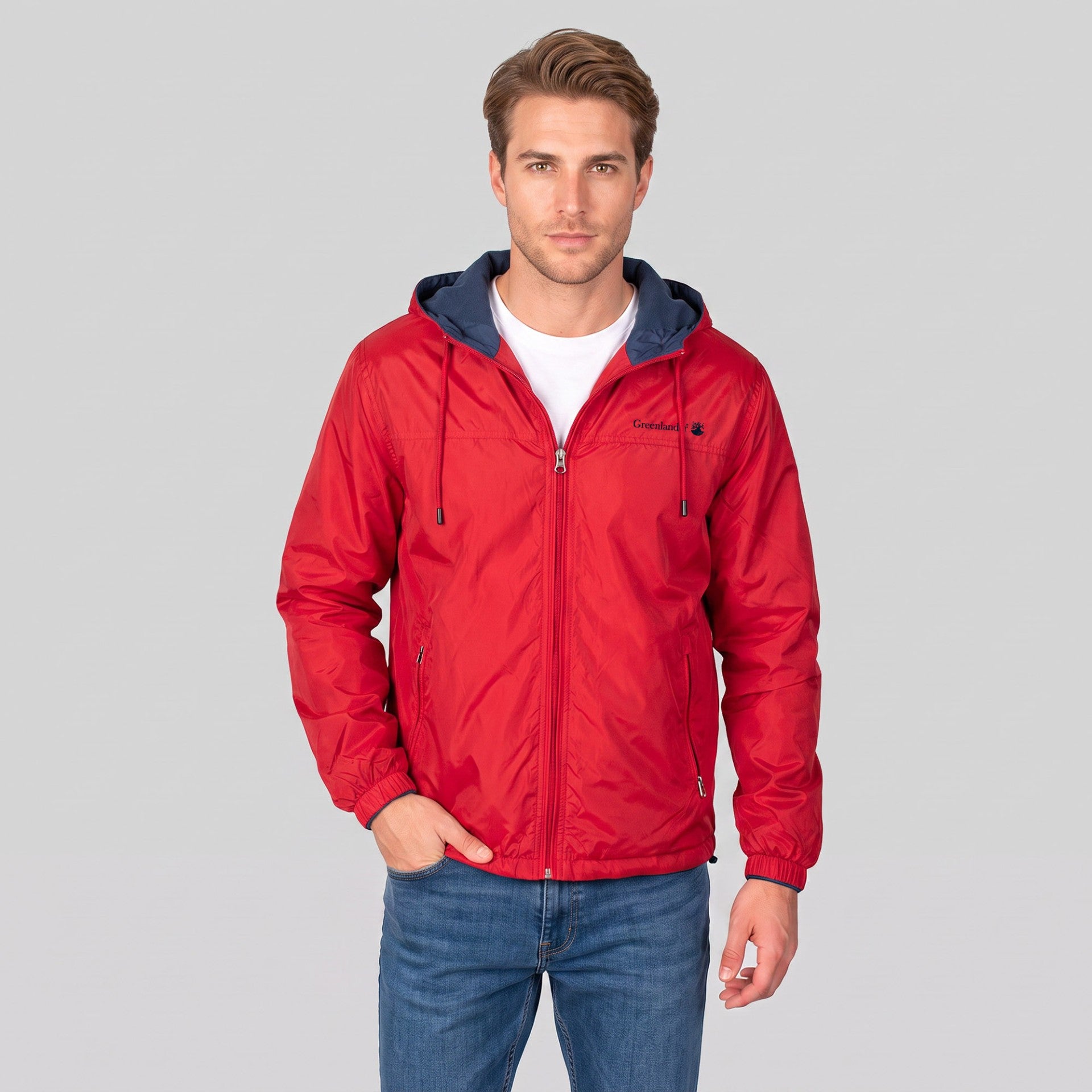 Chamarra Doble Vista para Hombre con Bolsillos y Cierre | Greenlander