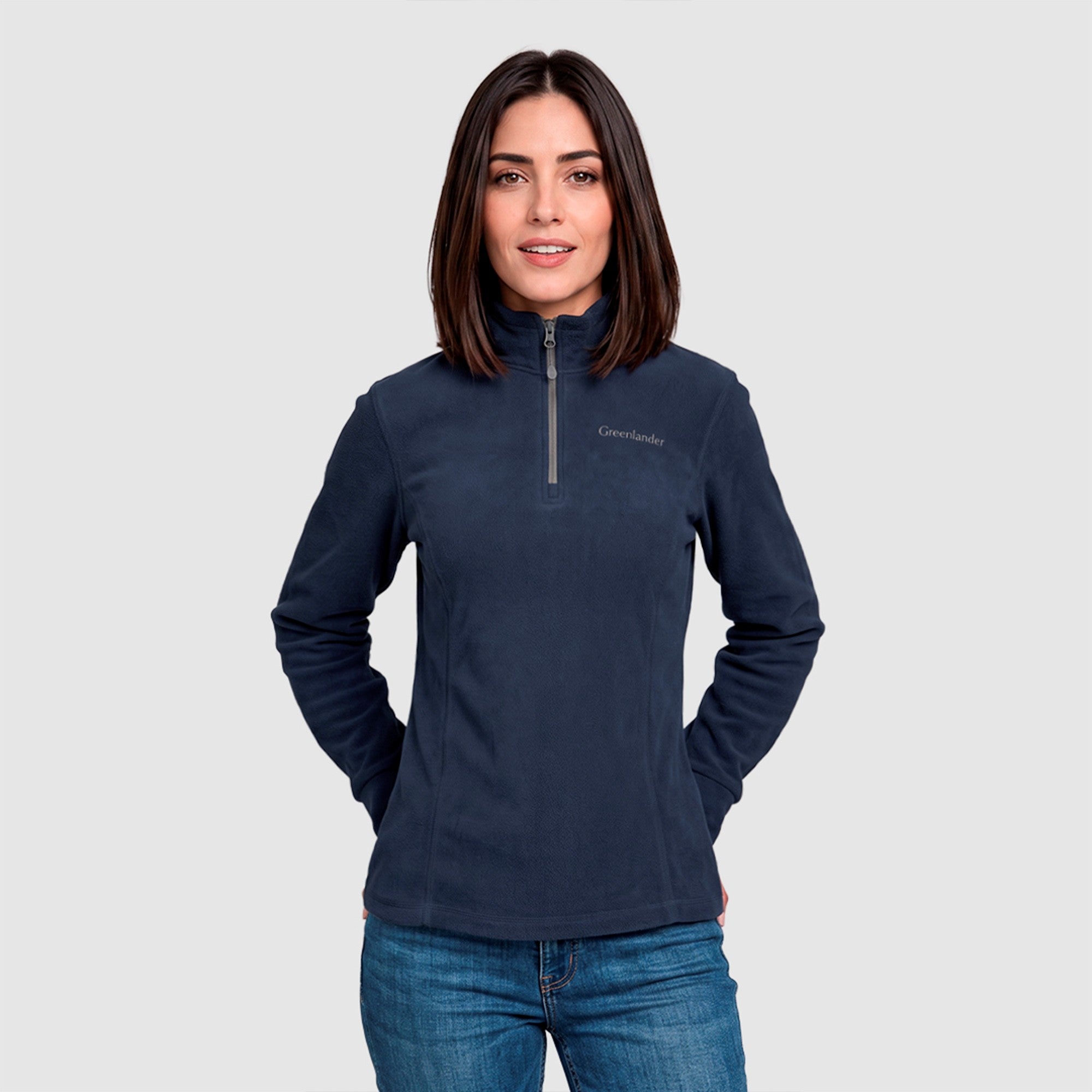 Sudadera Polar Fleece para Mujer con Cuello Alto y Medio Cierre | Greenlander