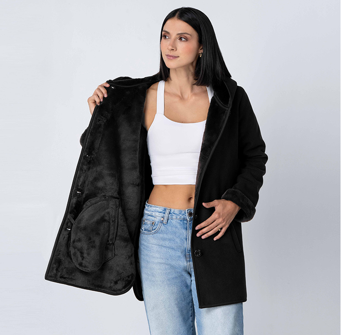 Chamarra Abrigo Fleece para Mujer con Gorro y Forro Afelpado | Greenlander