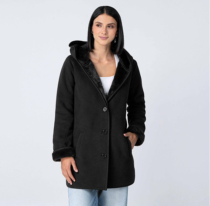 Chamarra Abrigo Fleece para Mujer con Gorro y Forro Afelpado | Greenlander