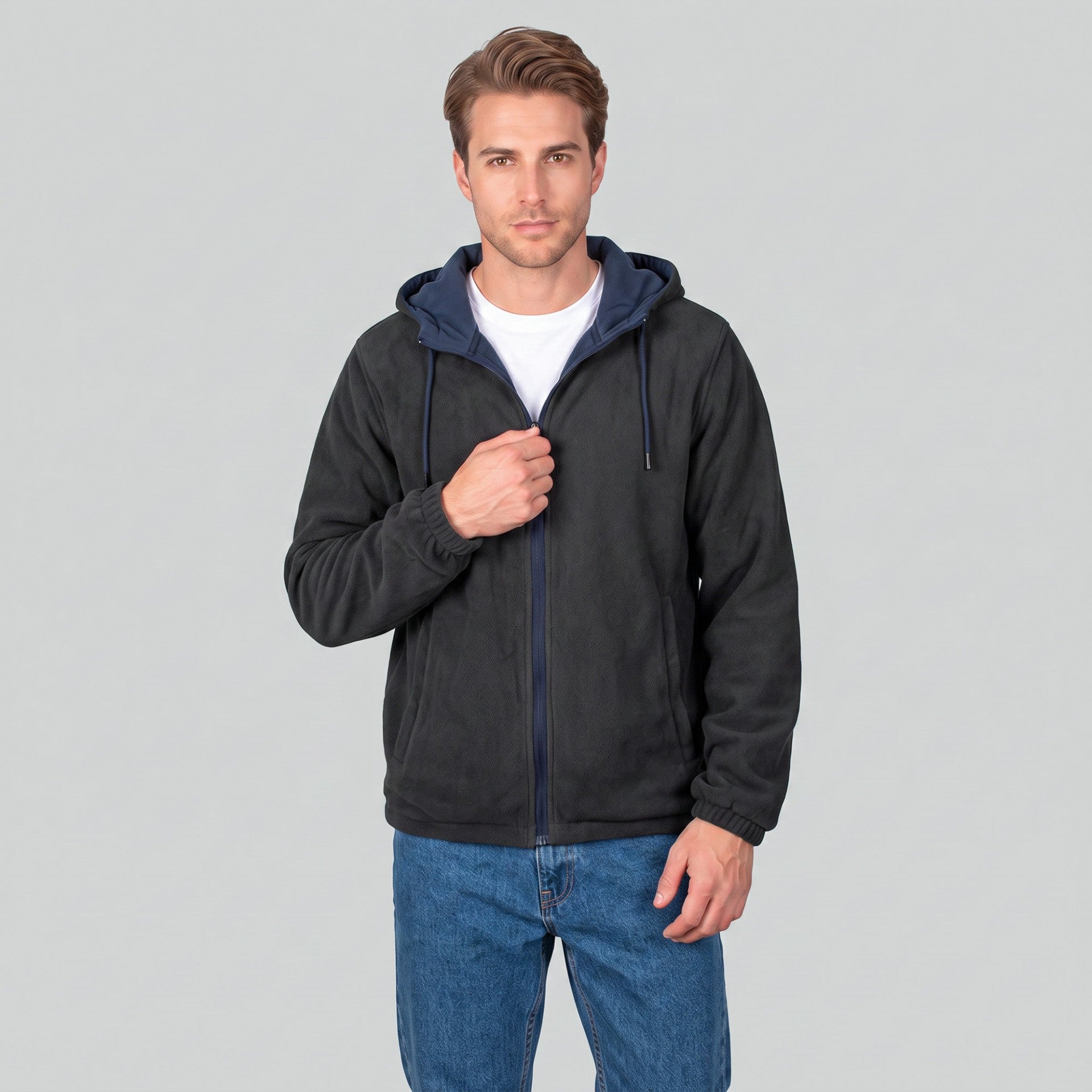 Chamarra Doble Vista para Hombre con Bolsillos y Cierre | Greenlander