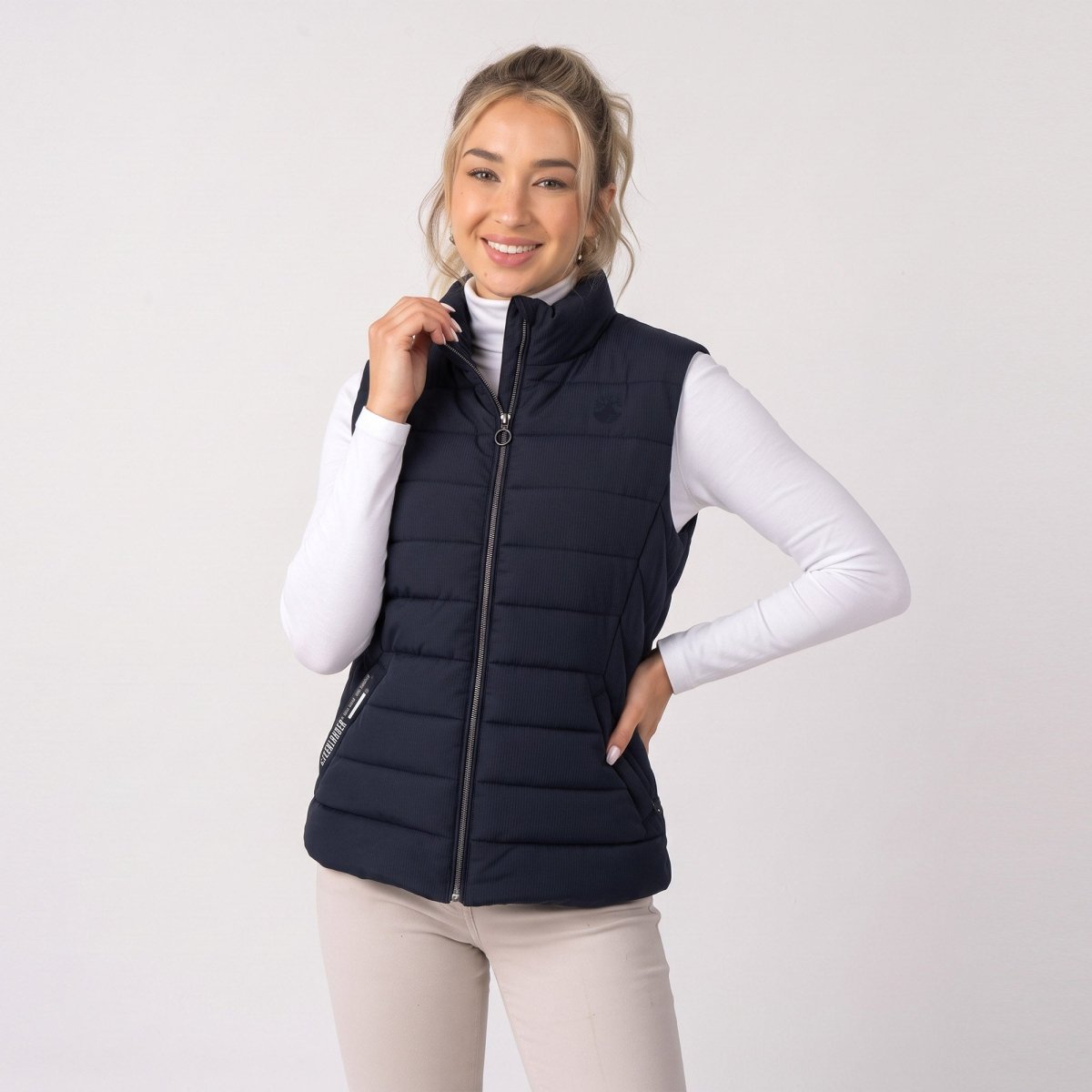 Chaleco Acolchado Capitonado para Mujer con Bolsas y Cuello Alto | Greenlander - Greenlander
