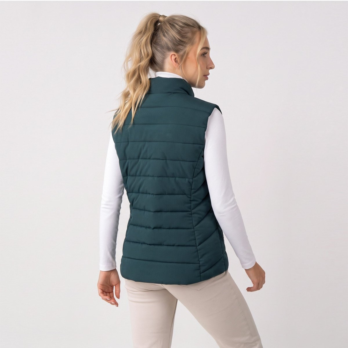 Chaleco Acolchado Capitonado para Mujer con Bolsas y Cuello Alto | Greenlander - Greenlander