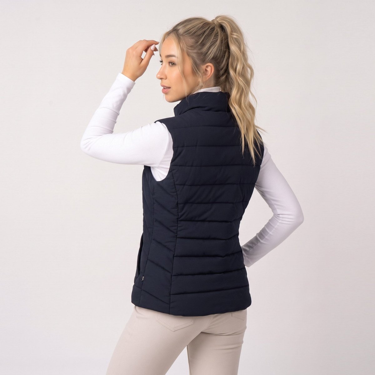 Chaleco Acolchado Capitonado para Mujer con Bolsas y Cuello Alto | Greenlander - Greenlander