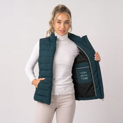 Chaleco Acolchado Capitonado para Mujer con Bolsas y Cuello Alto | Greenlander - Greenlander