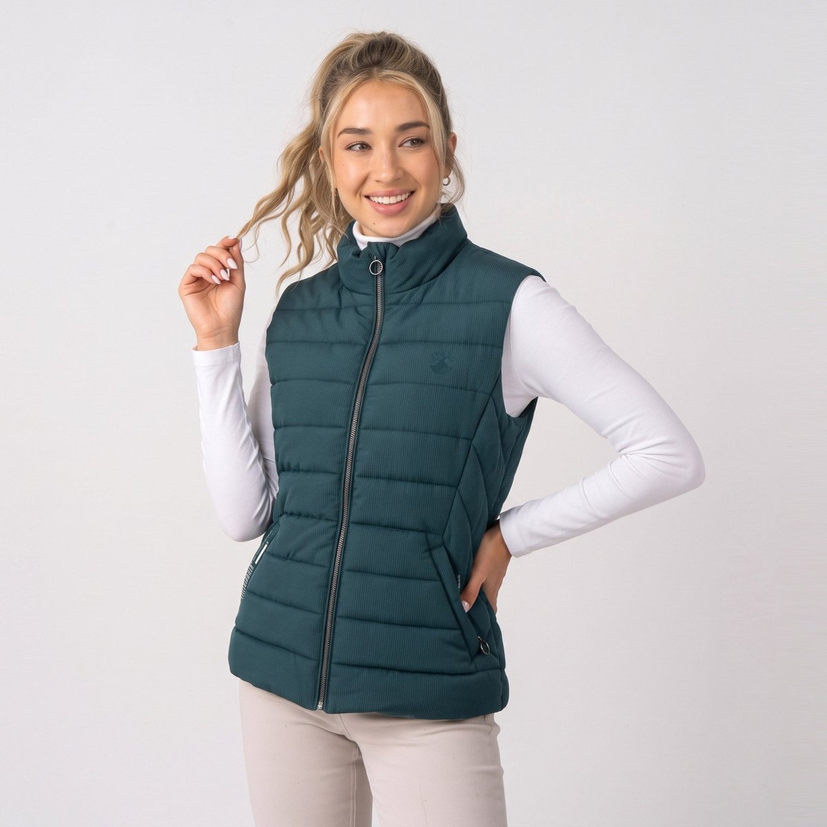 Chaleco Acolchado Capitonado para Mujer con Bolsas y Cuello Alto | Greenlander - Greenlander