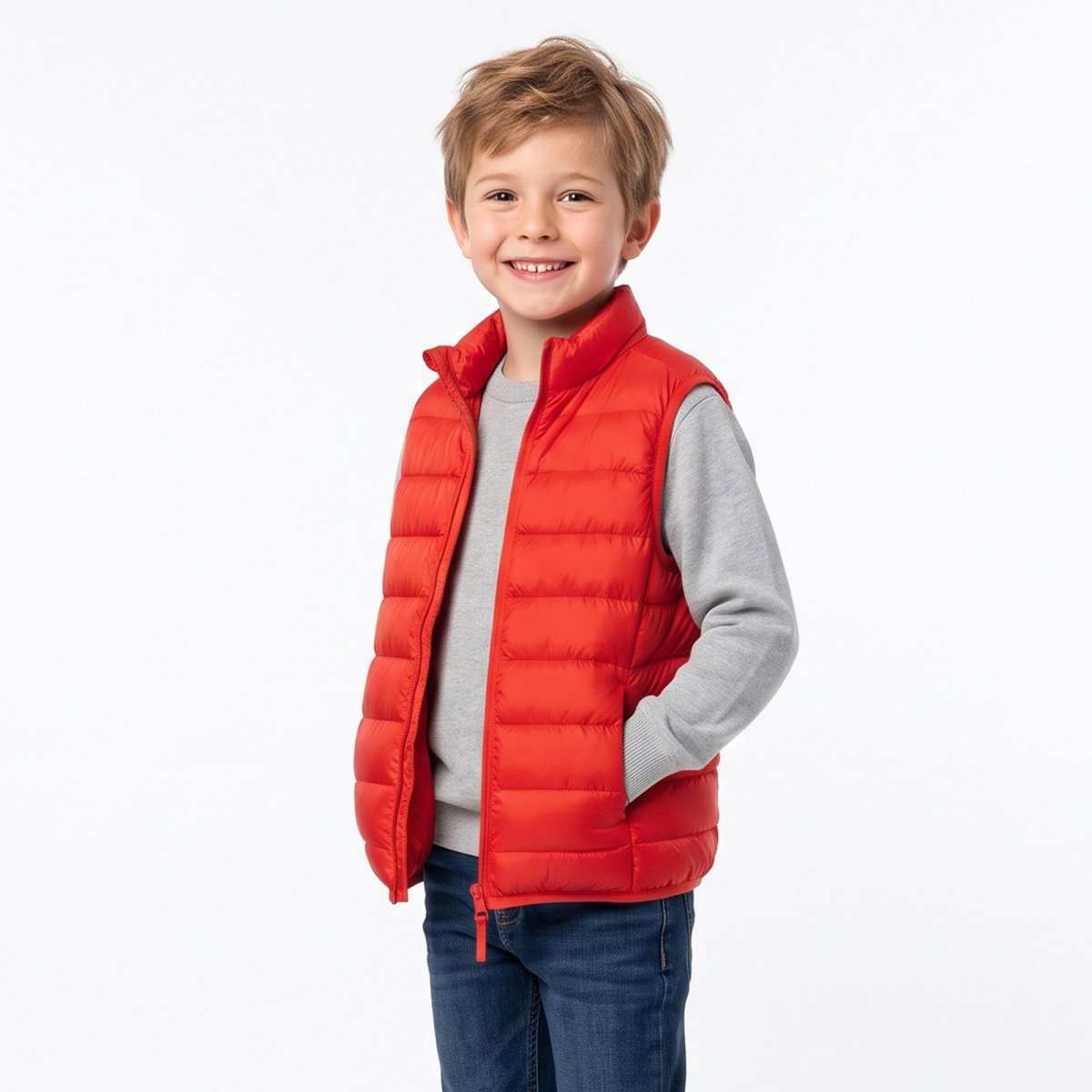 Chaleco Acolchado Ligero para Niño con Cierre y Bolsillos | Greenlander - Greenlander