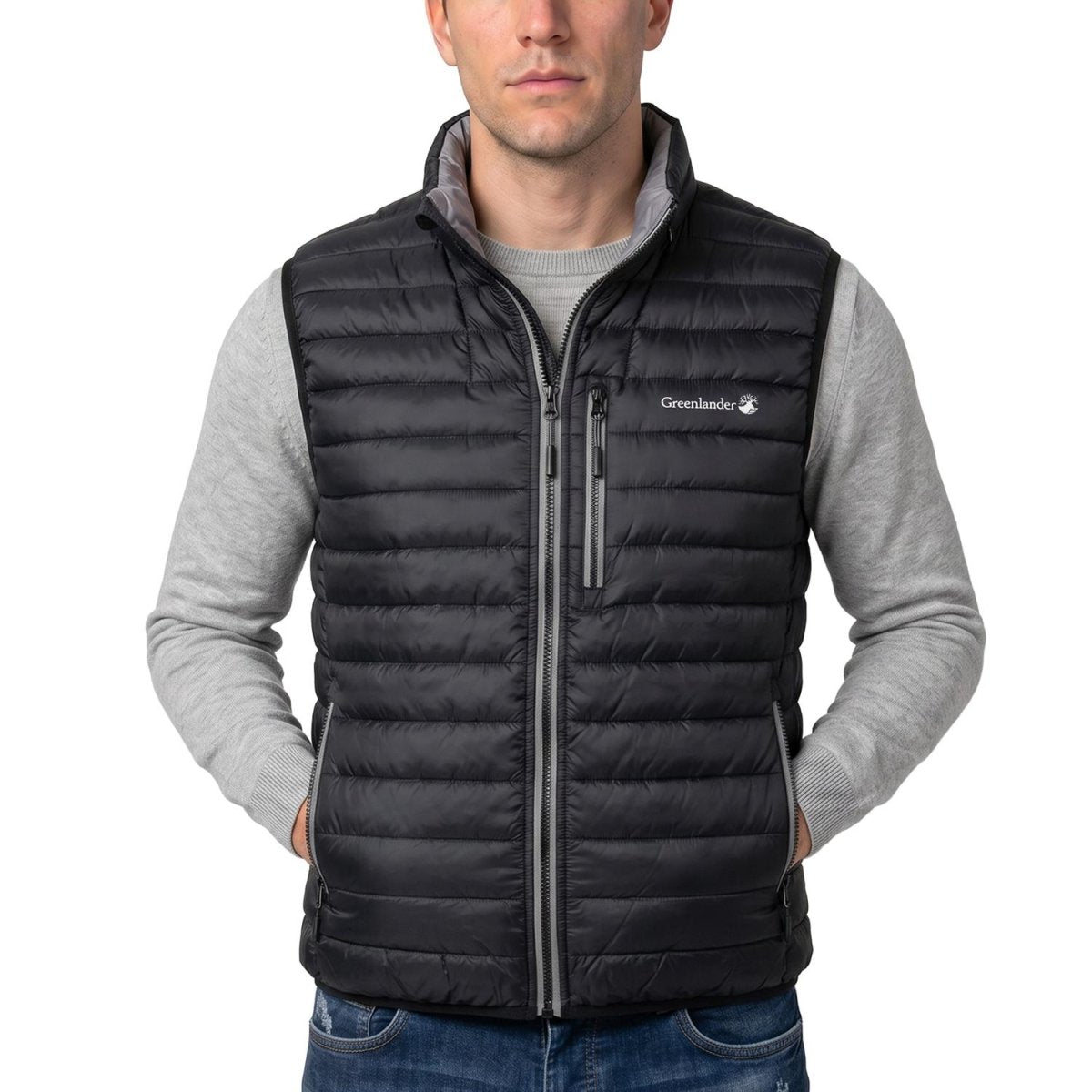 Chaleco capitonado de pluma con bolsillos para hombre Greenlander - Greenlander