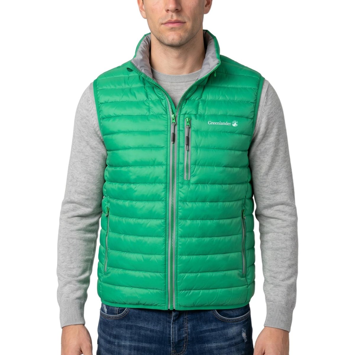 Chaleco capitonado de pluma con bolsillos para hombre Greenlander - Greenlander