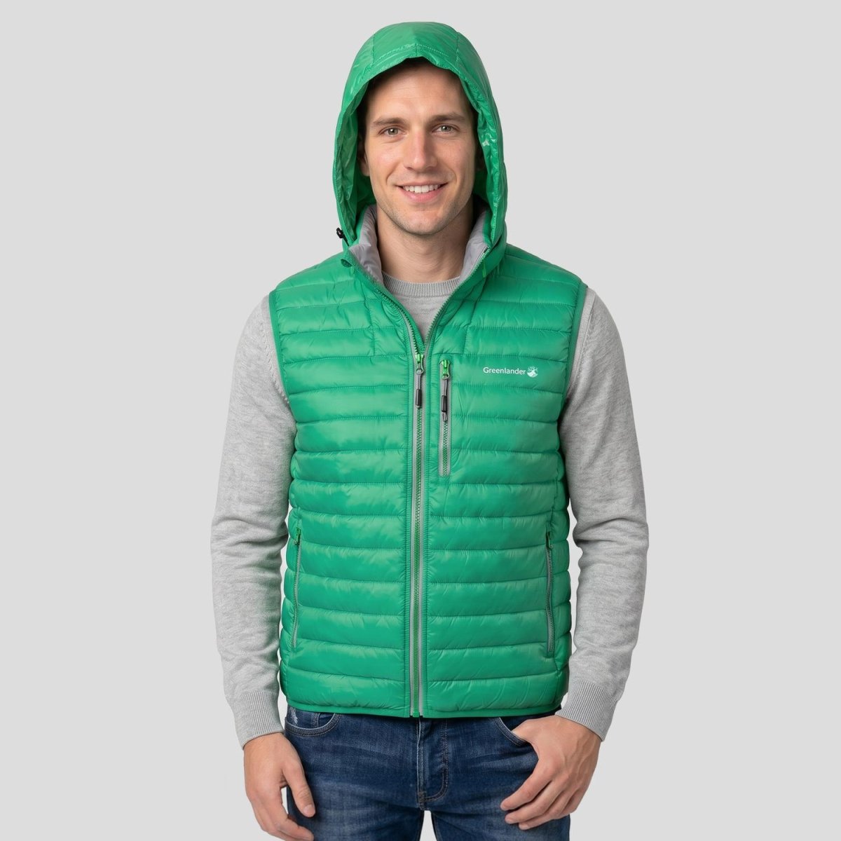 Chaleco capitonado de pluma con bolsillos para hombre Greenlander - Greenlander