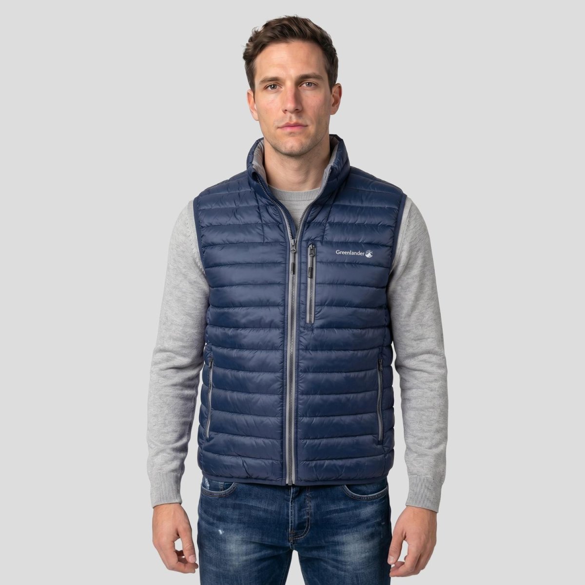 Chaleco capitonado de pluma con bolsillos para hombre Greenlander - Greenlander