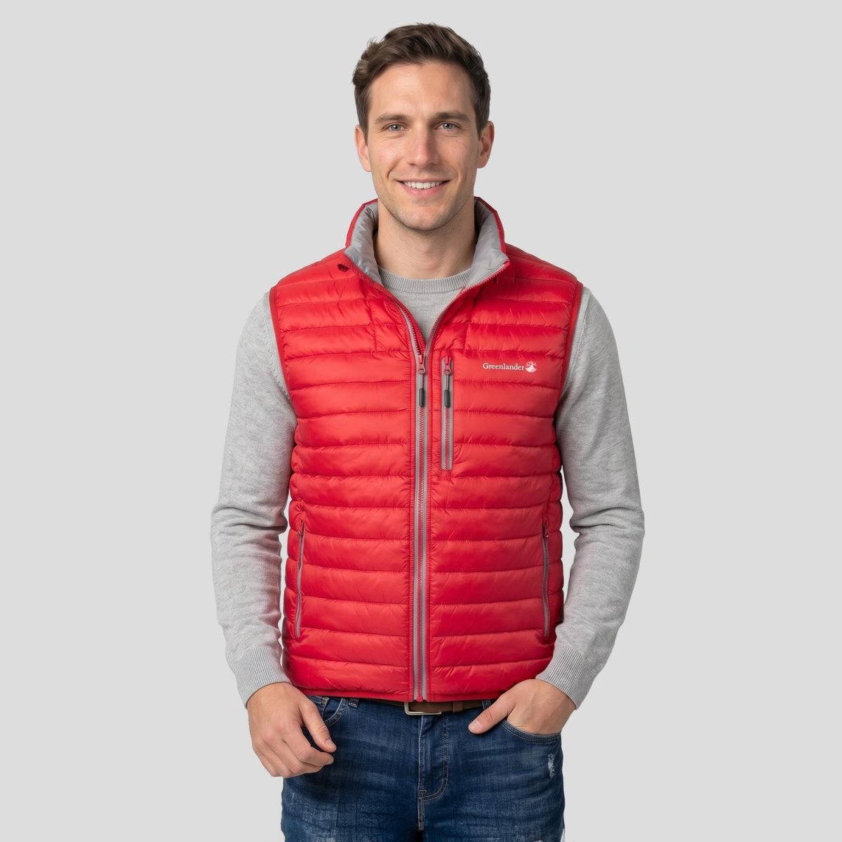 Chaleco capitonado de pluma con bolsillos para hombre Greenlander - Greenlander