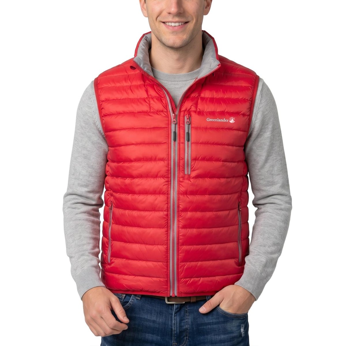 Chaleco capitonado de pluma con bolsillos para hombre Greenlander - Greenlander