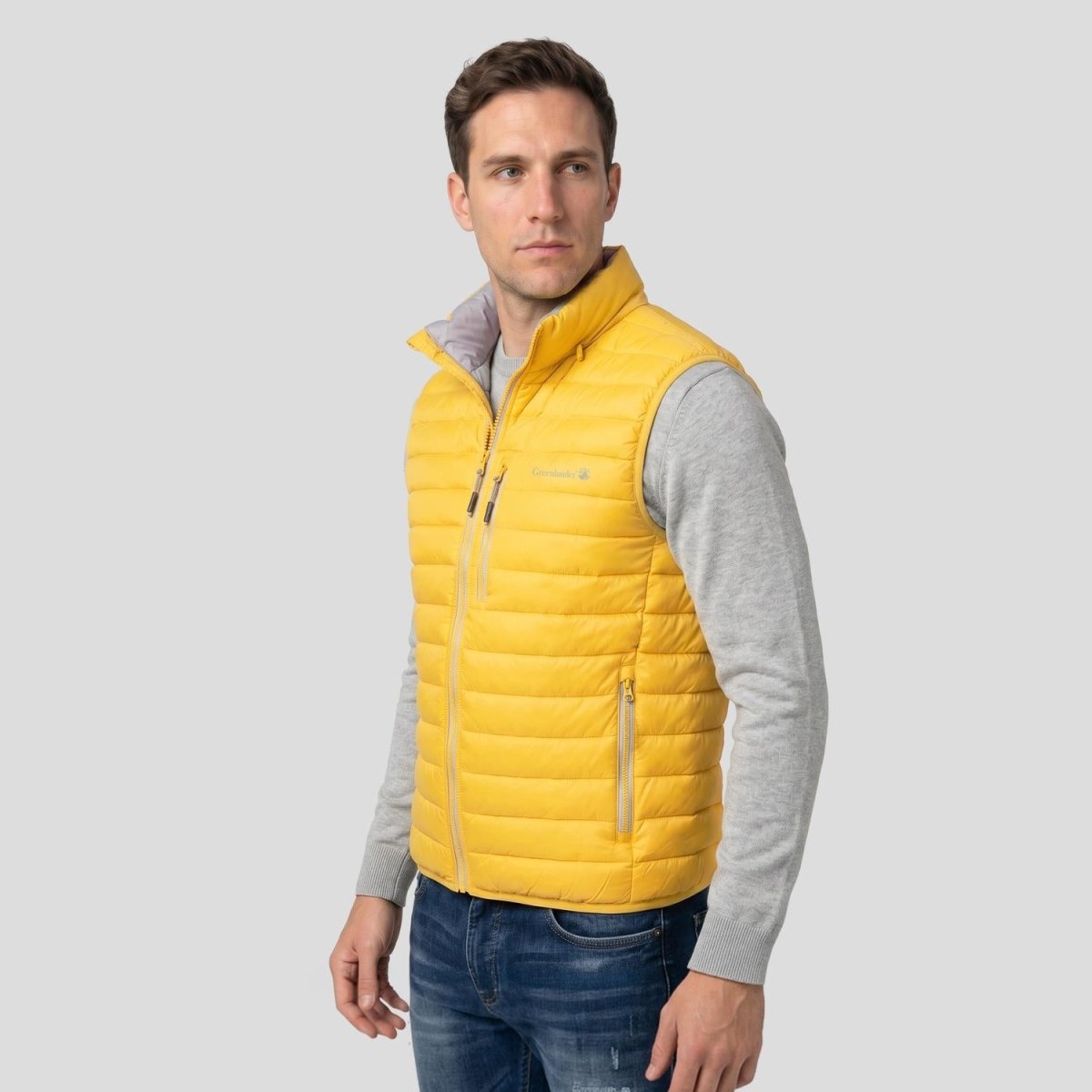 Chaleco capitonado de pluma con bolsillos para hombre Greenlander - Greenlander