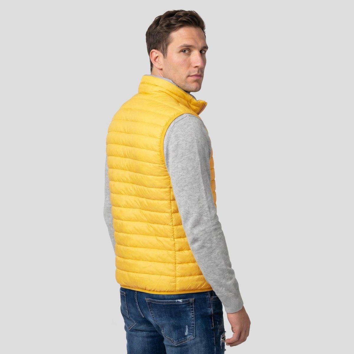 Chaleco capitonado de pluma con bolsillos para hombre Greenlander - Greenlander