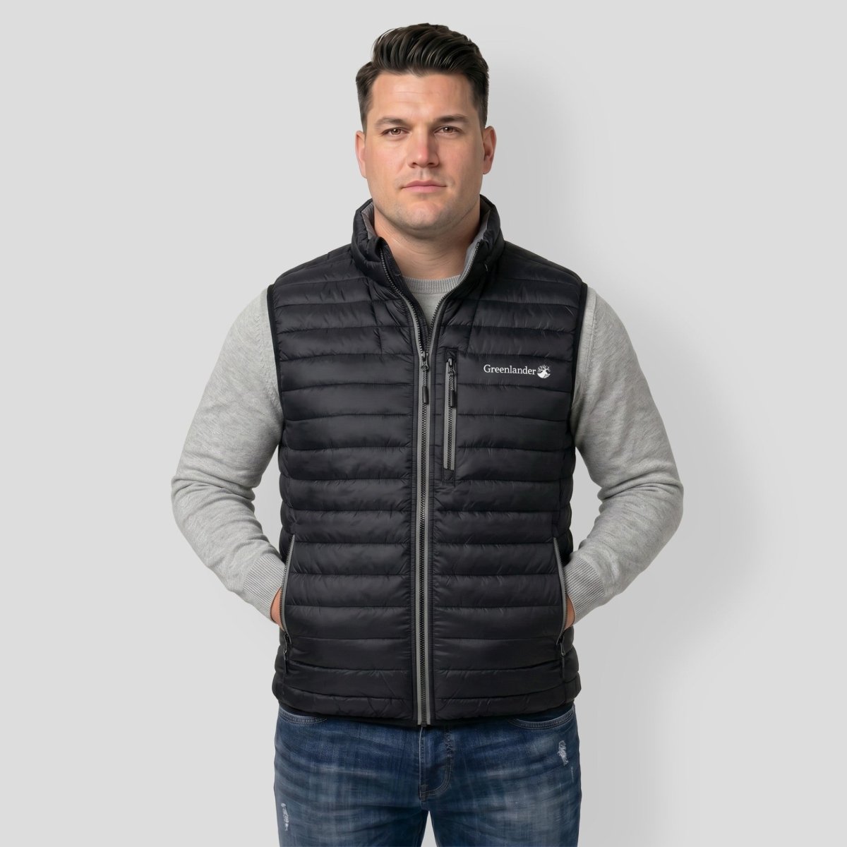 Chaleco Capitonado de Pluma para Hombre Plus Size | Greenlander - Greenlander