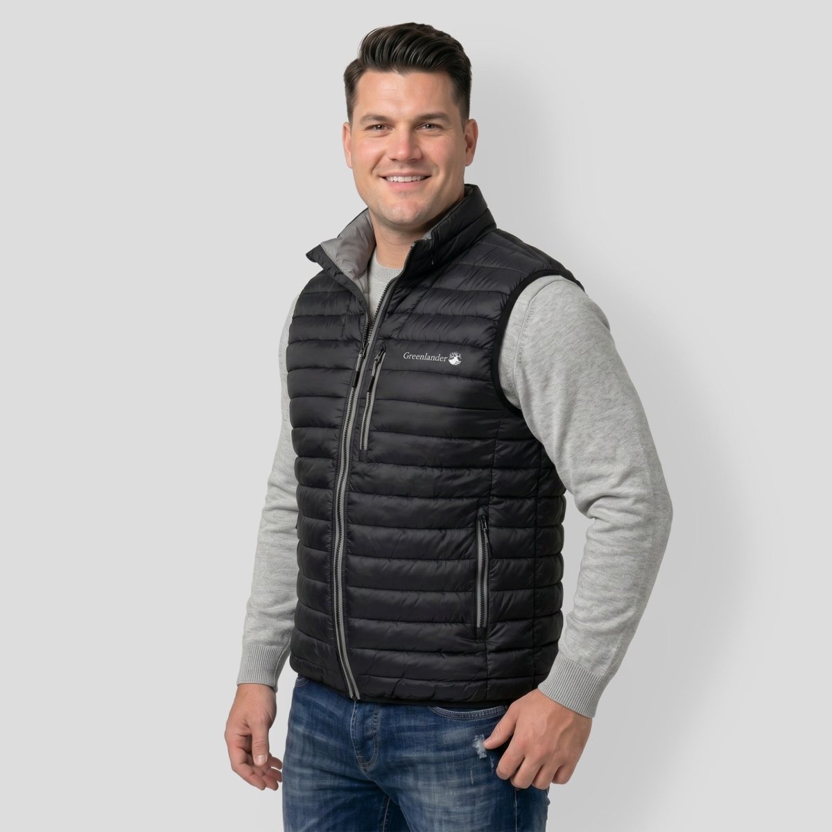 Chaleco Capitonado de Pluma para Hombre Plus Size | Greenlander - Greenlander