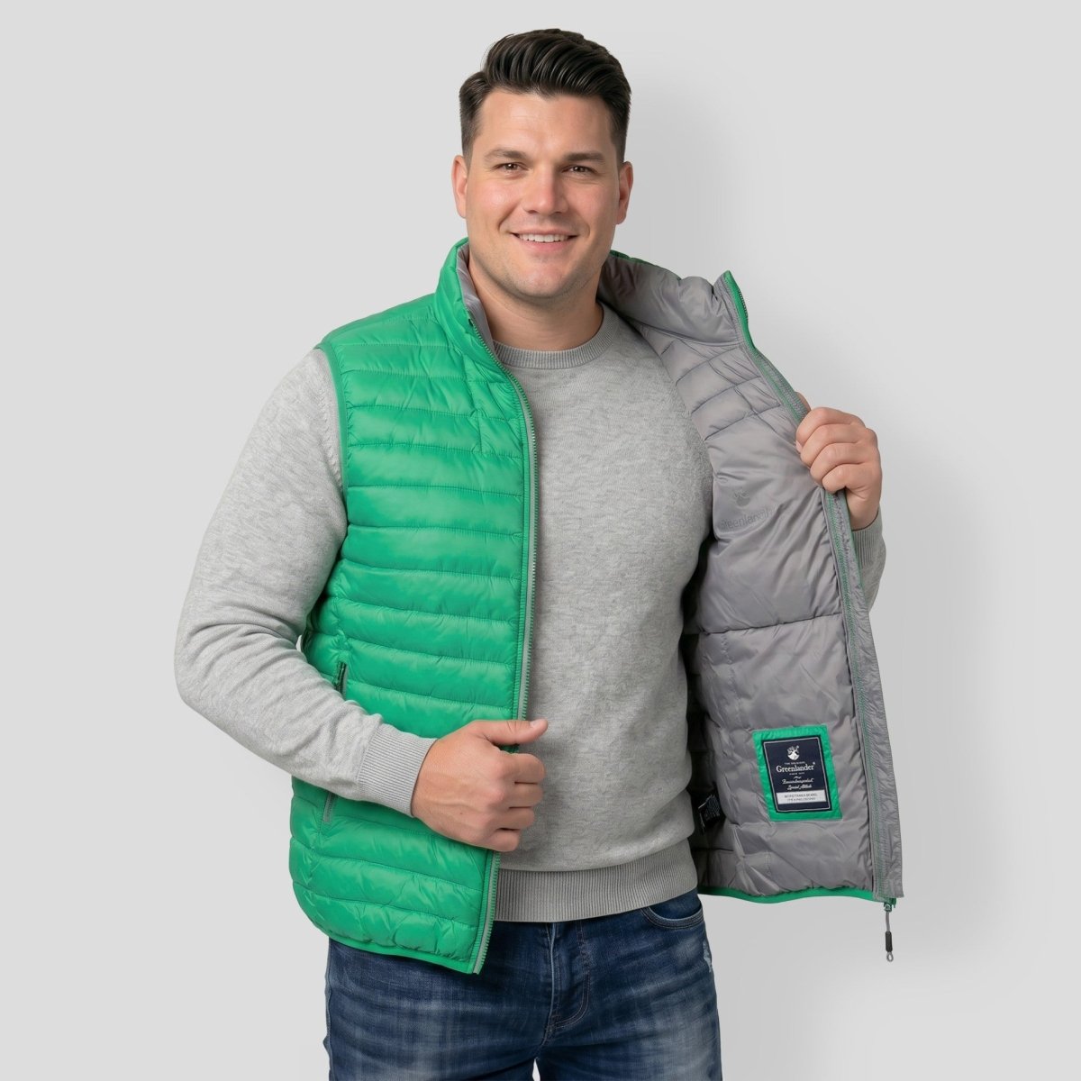 Chaleco Capitonado de Pluma para Hombre Plus Size | Greenlander - Greenlander